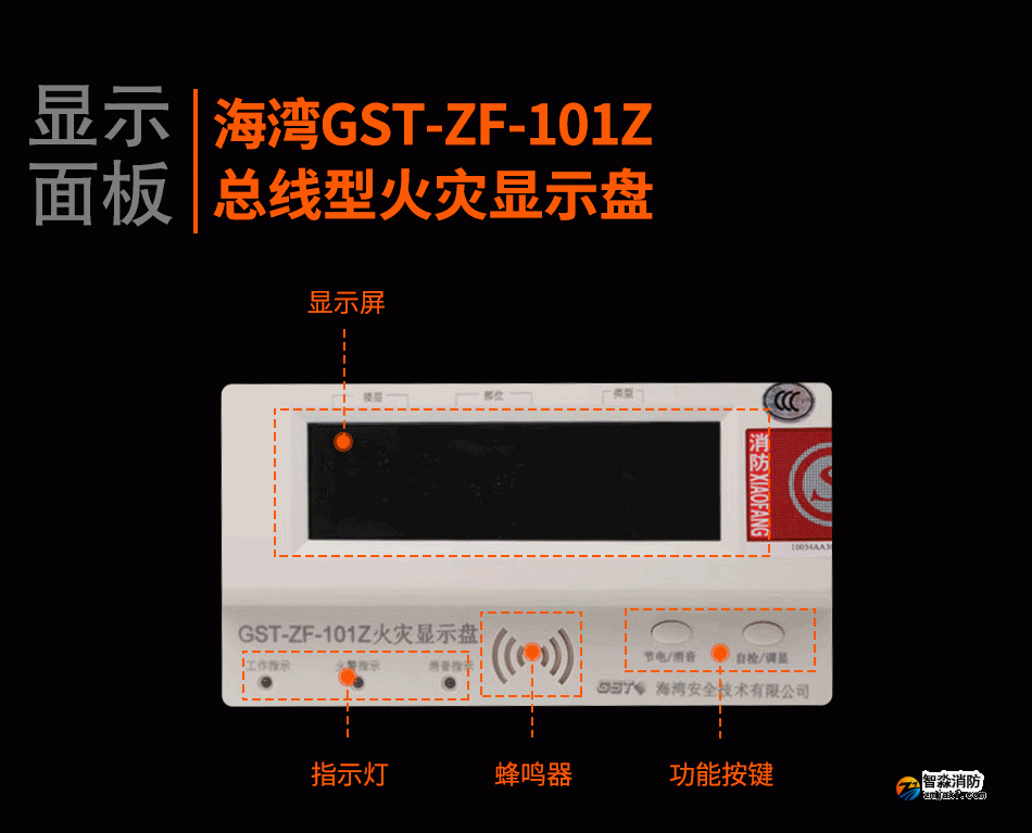 GST-ZF-101Z總線型火災(zāi)顯示盤(pán)顯示面板