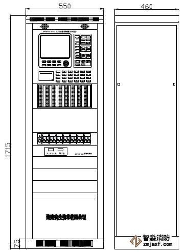 JB-QG/QT-GST9000火災報警控制器外形尺寸圖