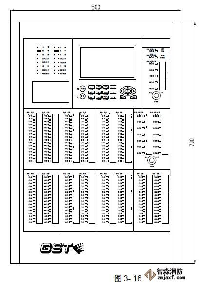 JB-QB-GSTN1500 火災(zāi)報(bào)警控制器（聯(lián)動(dòng)型）的外形如圖